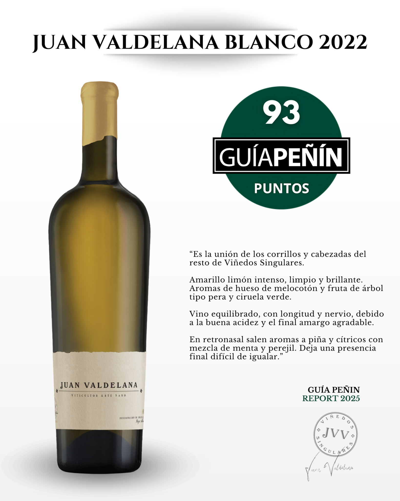 Guía Peñín 2025 JUAN VALDELANA BLANCO