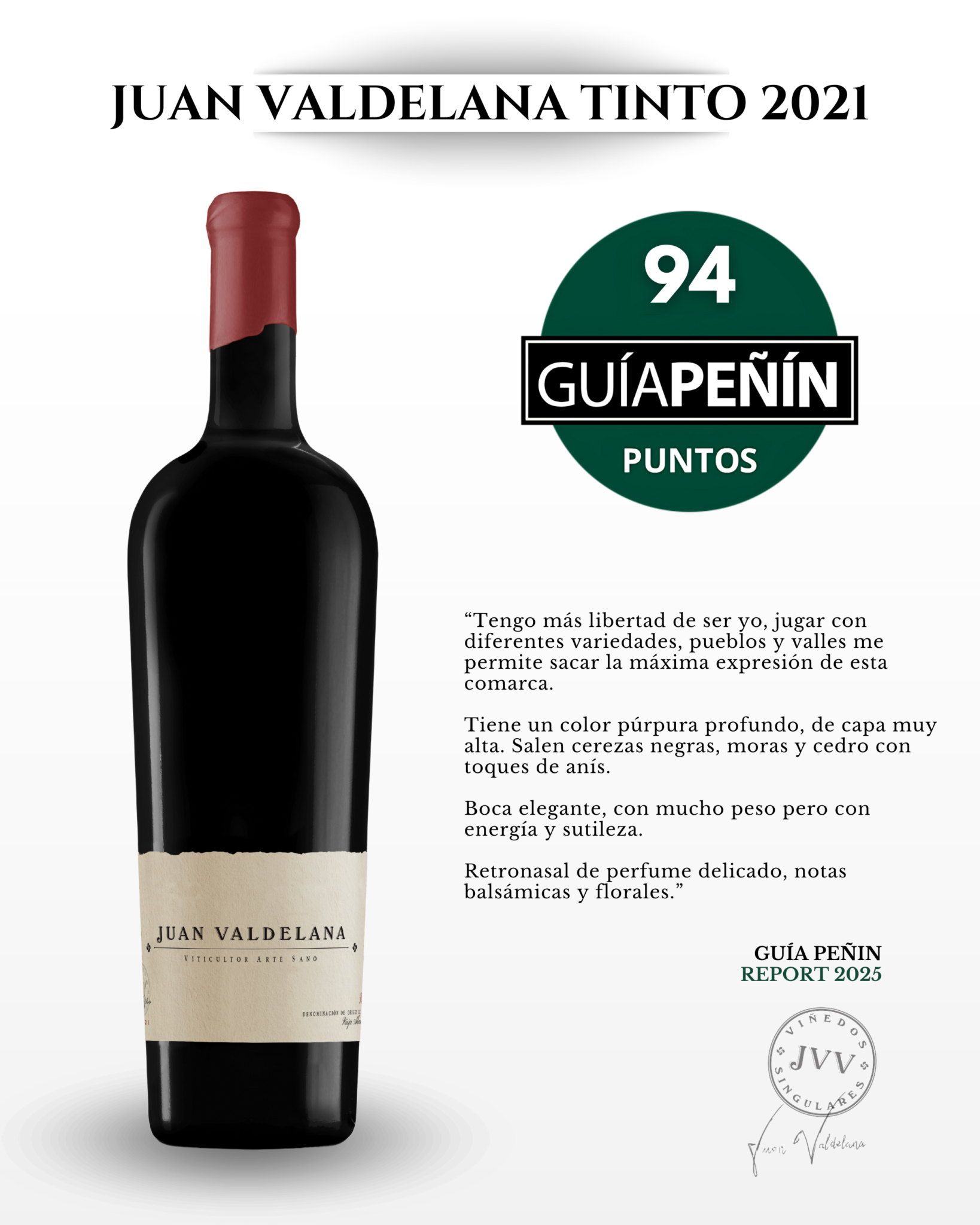 Guía Peñín 2025 JUAN VALDELANA TINTO